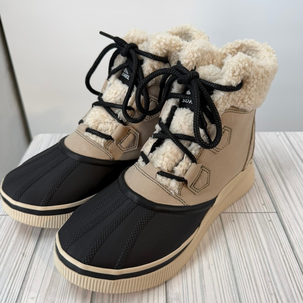 Sorel‎ Out N About IV Chillz Waterproof Insulated Boots Women's 10.5 Taupe Black